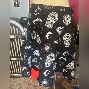 ROMWE Black and White A-Line Skirt